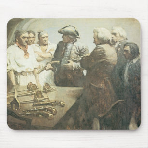 Vintage Pirates, Preparing for Mutiny by NC Wyeth Mouse Mat