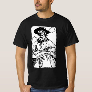Vintage Pirates Sketch of a Captain by Howard Pyle T-Shirt