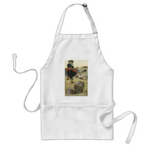 Vintage Pirates, William Kidd Burying Treasure Standard Apron