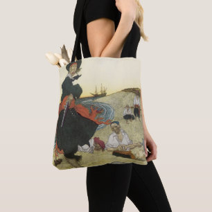 Vintage Pirates, William Kidd Burying Treasure Tote Bag