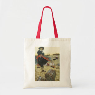 Vintage Pirates, William Kidd Burying Treasure Tote Bag