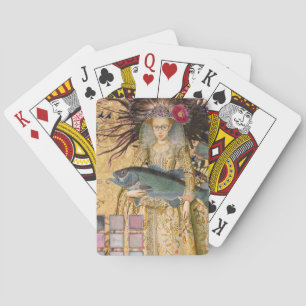 Vintage Pisces Fish Woman Gothic Classic Playing Cards