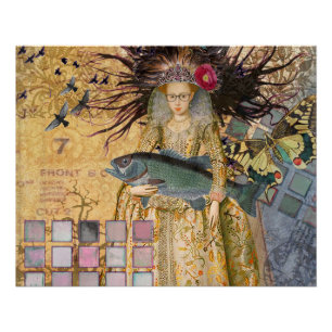 Vintage Pisces Fish Woman Gothic Classic Poster