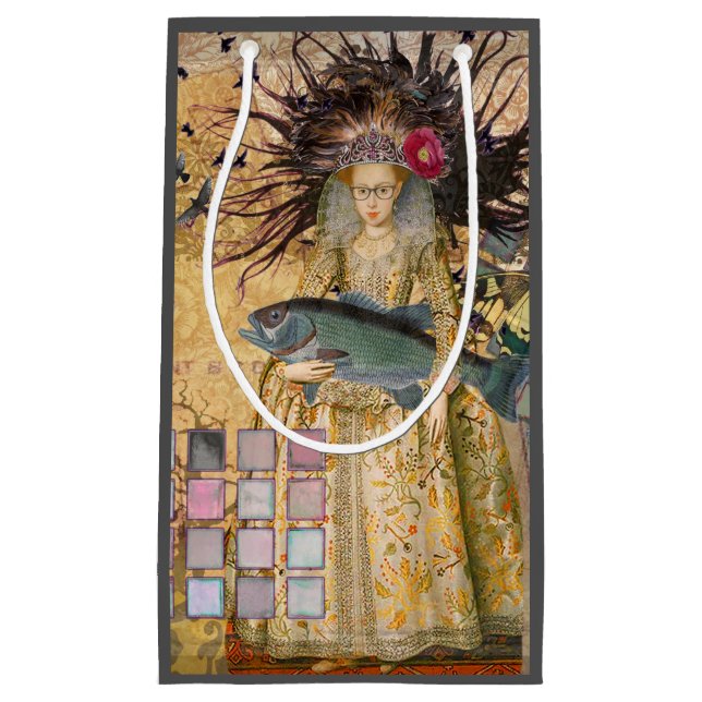 Vintage Pisces Woman Gothic Classic  Small Gift Bag (Front)