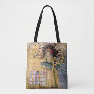 Vintage Pisces Woman Gothic Classic  Tote Bag