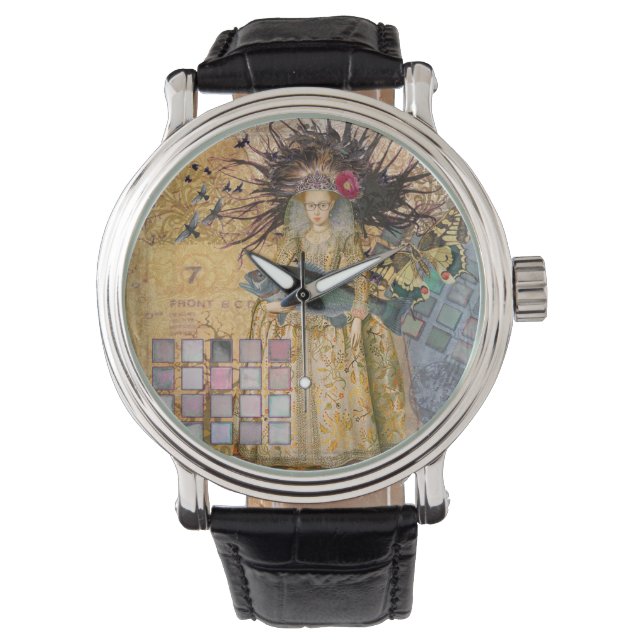 Vintage Pisces Woman Gothic Classic  Watch (Front)