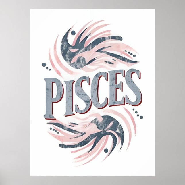 Vintage Pisces Zodiac Sign  (Front)