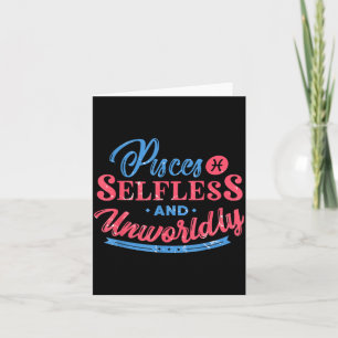 Vintage Pisces Zodiac Sign Funny Birthday Quote Card