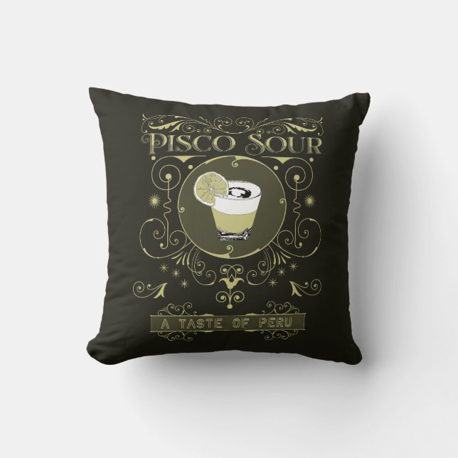 Vintage Pisco Sour Cushion (Front)