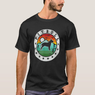 Vintage Pitbull Retro Dog Mum Dad T-Shirt