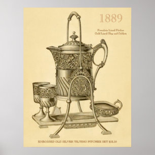 Vintage Pitcher Set Poster