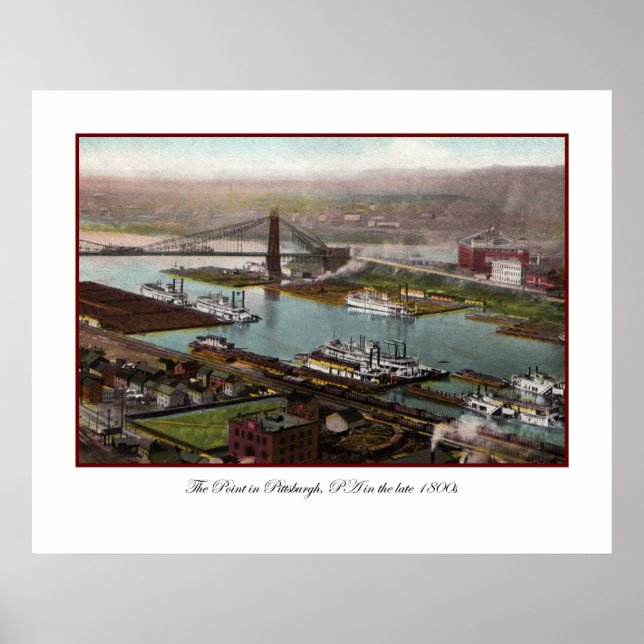 Vintage Pittsburgh 1800s Print (Front)