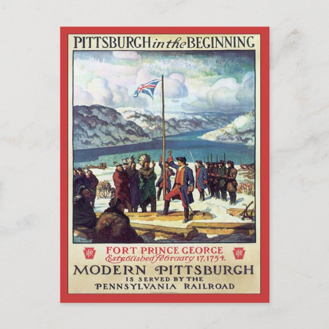 Vintage Pittsburgh In The Beginning Postcard (Front)