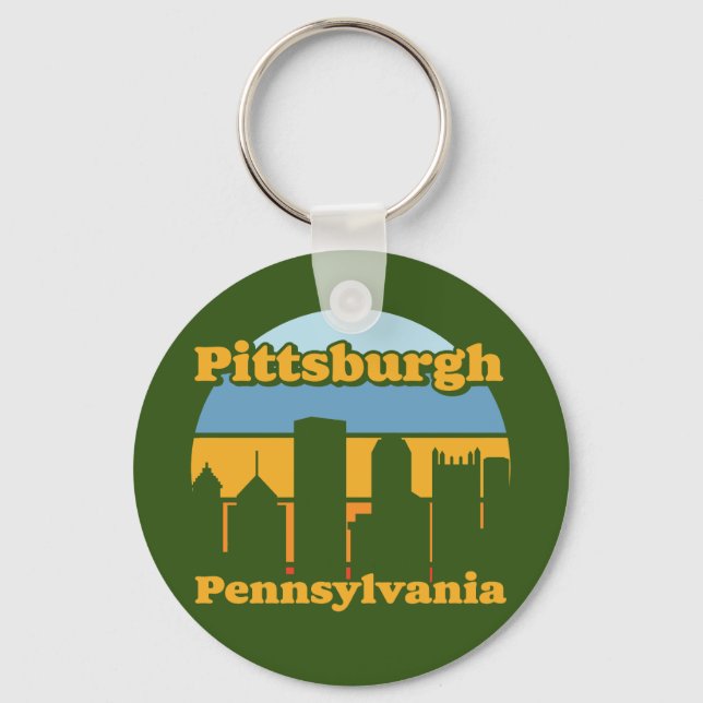 Vintage Pittsburgh Pennsylvania Key Ring (Front)