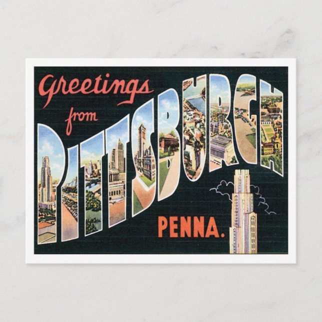 Vintage Pittsburgh Pennsylvania Postcard (Front)