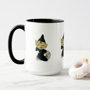 Vintage Pixie Elf Christmas Coffee Mug