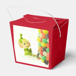 Vintage Pixie Elves Holly & Belle for Christmas Favour Box