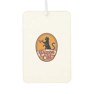 Vintage Pizza Cat Retro Funny Cat Lover Design_1 Car Air Freshener