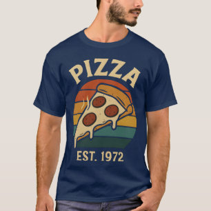 Vintage Pizza Slice Retro 70s Food Art Design gift T-Shirt