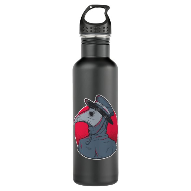 Vintage Plague Doctor 710 Ml Water Bottle (Front)