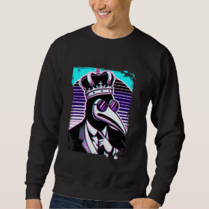 Vintage Plague Doctor Crown Plague Doctor Face Pes Sweatshirt