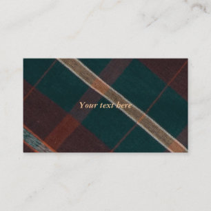 Vintage Plaid Business Cards