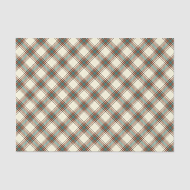 Vintage Plaid Chequered Tissue Paper (Front)