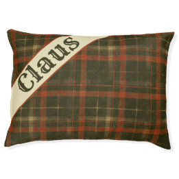 Vintage Plaid Christmas Pet Bed