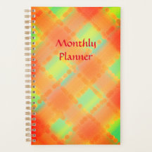 Vintage Plaid Monthly Planner