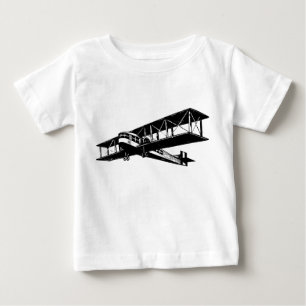 Vintage Plane - Black Baby T-Shirt