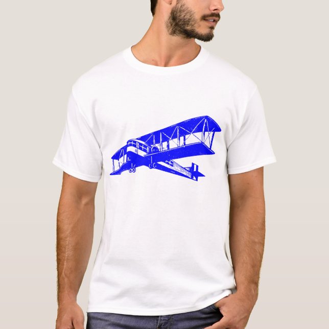Vintage Plane - Blue T-Shirt (Front)