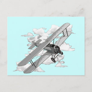 Vintage Plane Postcard