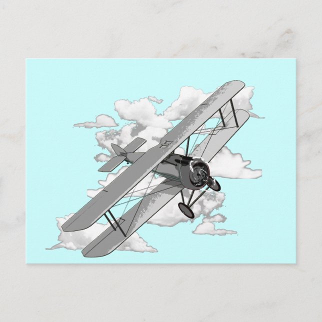 Vintage Plane Postcard (Front)