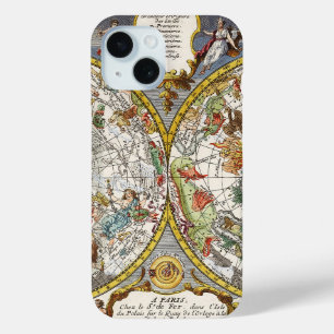 Vintage Planisphere Star Map by Nicholas de Fer iPhone 15 Case