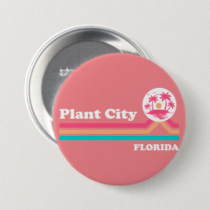 Vintage Plant City Florida 7.5 Cm Round Badge