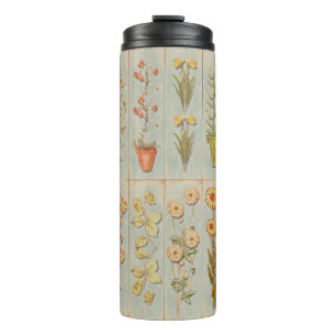 Vintage Plant Illustrations Rustic Thermal Tumbler