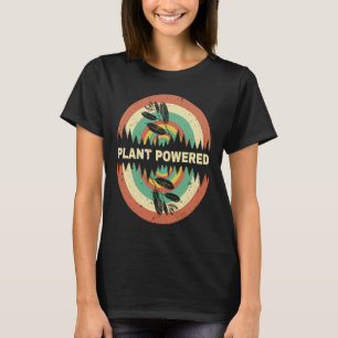Vintage Plant Powered Retro Vegan Vegetarian Veget T-Shirt