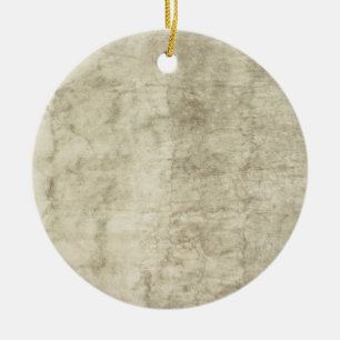 Vintage Plaster or Parchment Background Customised Ceramic Tree Decoration