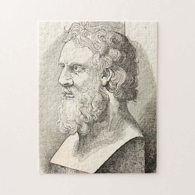 Vintage Plato The Philosopher Illustration Jigsaw Puzzle (Vertical)