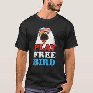 Vintage Play Free Bird Bald Eagle American Patriot T-Shirt