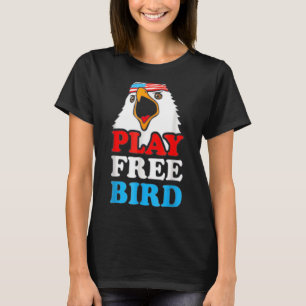 Vintage Play Free Bird Bald Eagle American Patriot T-Shirt
