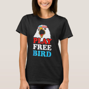 Vintage Play Free Bird Bald Eagle American Patriot T-Shirt