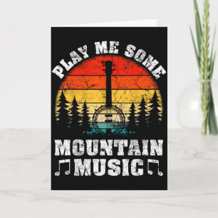 Vintage Play Me Some Mountain Music Mandolin  Card