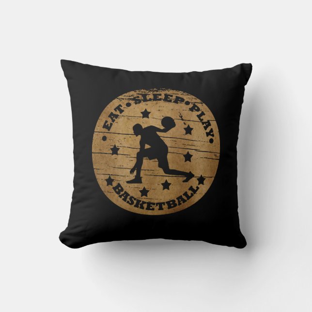 Vintage Player Basketball Cushion (Front)