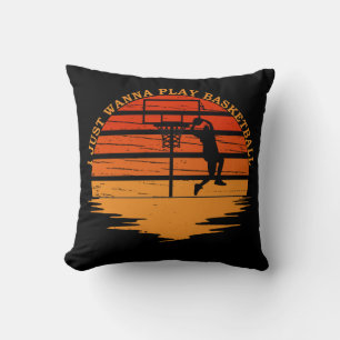 Vintage player basketball funny saying cushion