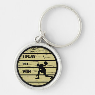 Vintage player basketball quotes key ring