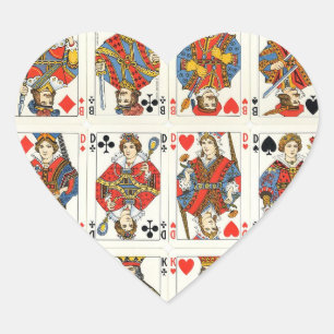 "Vintage Playing Card"s Heart Sticker