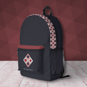 Vintage Playing Cards Colours Black Backpack