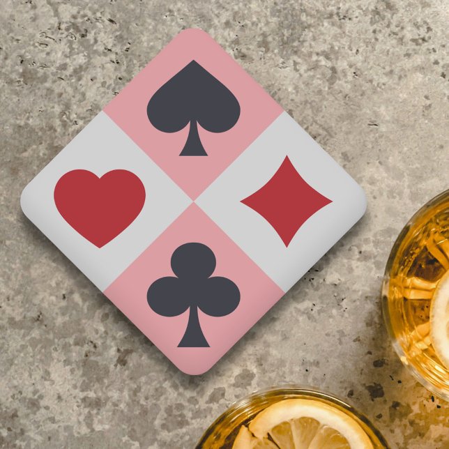 Vintage Playing Cards Colours Coaster (Vintage Playing Cards Colors Coaster)