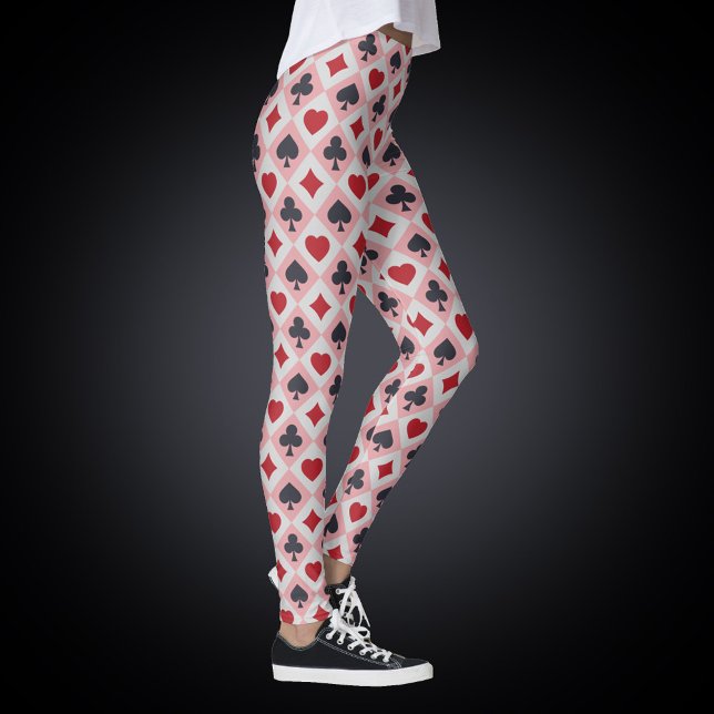 Vintage Playing Cards Colours Legging (Vintage Playing Cards Colors Legging)